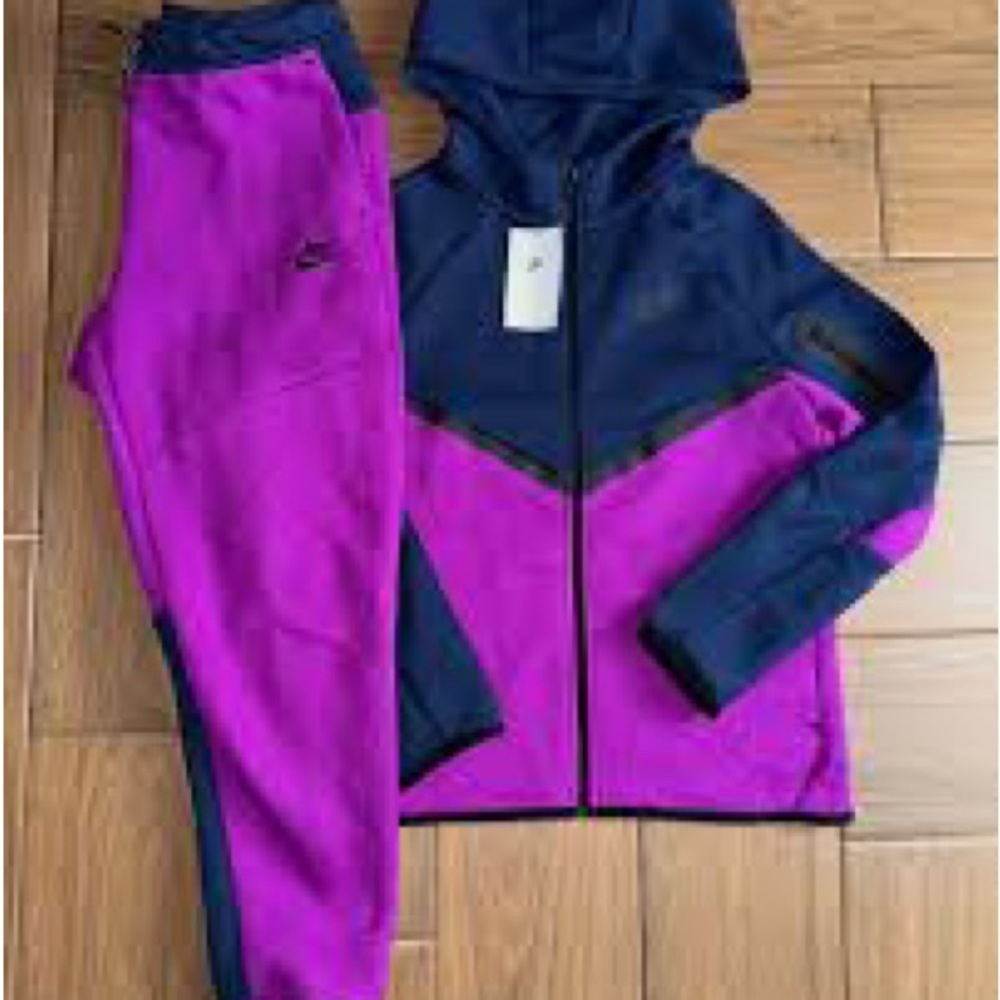 Nike Tech - Black and Purple Jacket & Pants